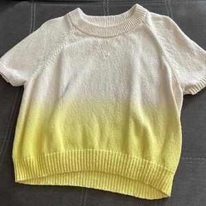 Madewell yellow and cream sweater